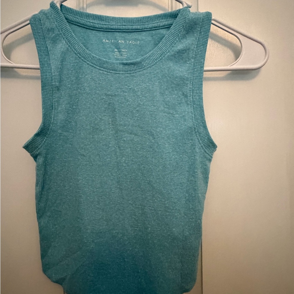 American Eagle Outfitters Aqua Tank Top